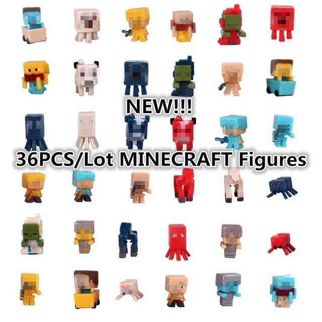 10pcs/lot Generation 1/2/3 Juguetes PVC Minecraft Toys Micro World Action Figure Set Minecraft Keychain Anime Figures Kids Toys