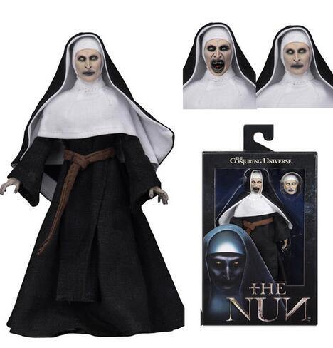 18cm The Nun Universe Series Two Head PVC Action Figure Halloween Horror Doll Toys Gift