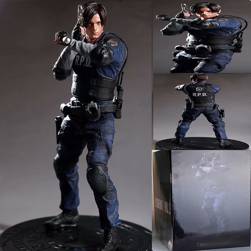 32cm Game Character Leon Scott Kennedy PVC Action Figure Model Toy Gift