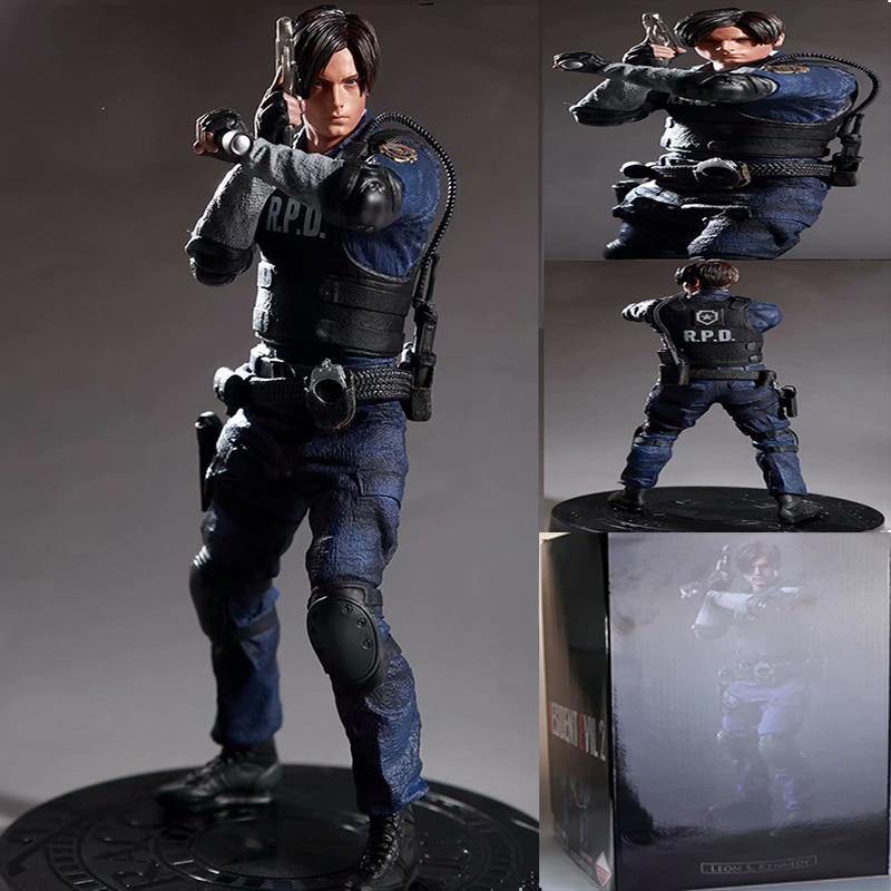 32cm Game Character Leon Scott Kennedy PVC Figure Collectible Model Toys Gift