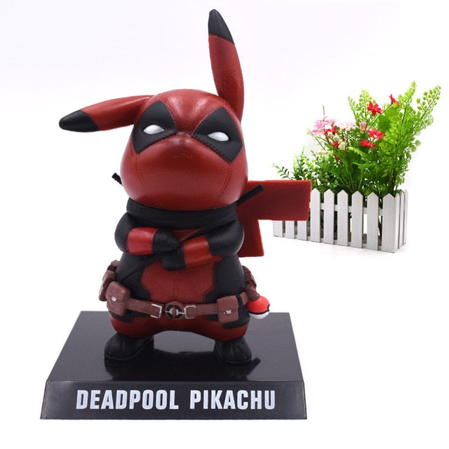 4 Styles Anime Cute Pikachu Cosplay Deadpool Batman Darth Vader Naruto PVC Action Figure Dolls Collection Model Christmas Toy