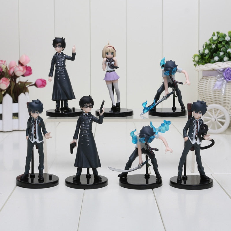 7pcs/set Ao No Blue Exorcist Half Age Characters PVC Figures Model Collection toys