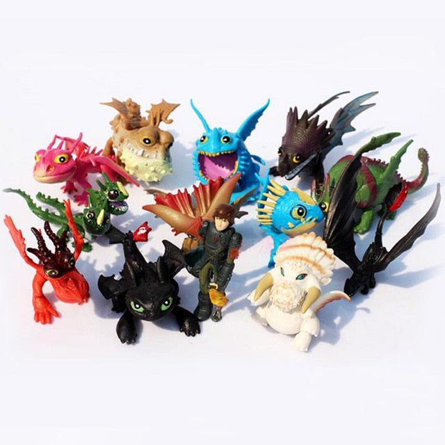 8pcs 13pcs How To Train Your Dragon 2 Night Fury Toothless PVC Action Figures Cartoon Movie Model Anime Figurines Dolls Kids Toy