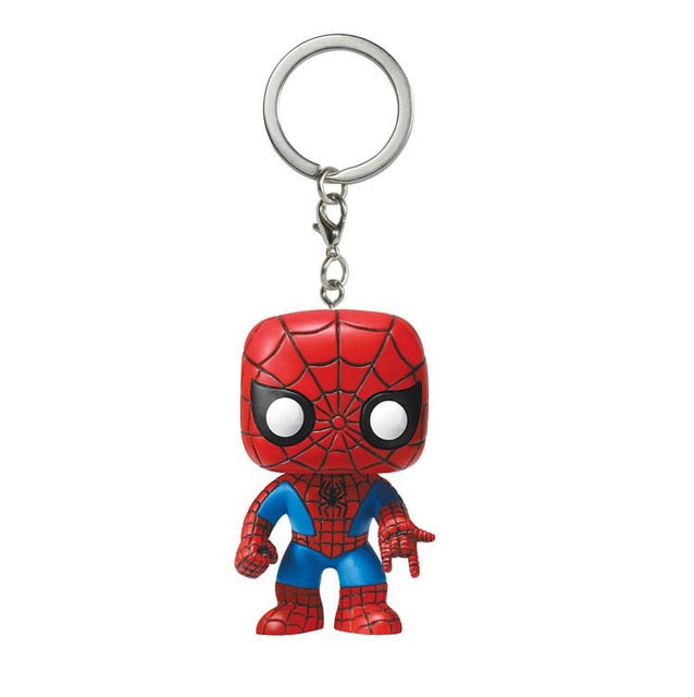 DC Marvel the avengers 2 Super heroes Keychain toy Spider-man Batman Superman Deadpool Iron Man Hulk Captain America Vinyl Toys