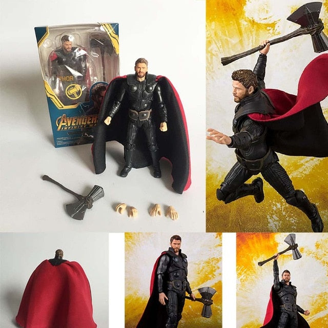 Figuarts Avengers Endgame 4 Infinity War Thor Hawkeye Black Widow Thanos Iron PVC Action Figure Collectible Model Toys Gift