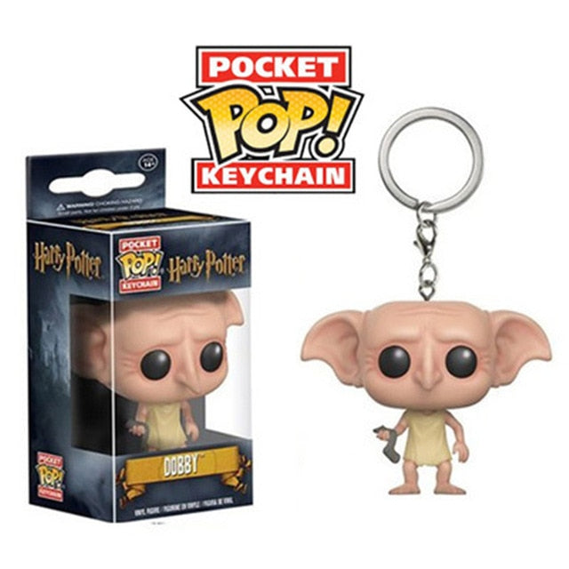 FUNKO POP New Arrival DOBBY HERMIONE DUMBLEDORE HARRI POTTER VOLDEMORT Keychain Action Figure Collection Toys for Children Gift