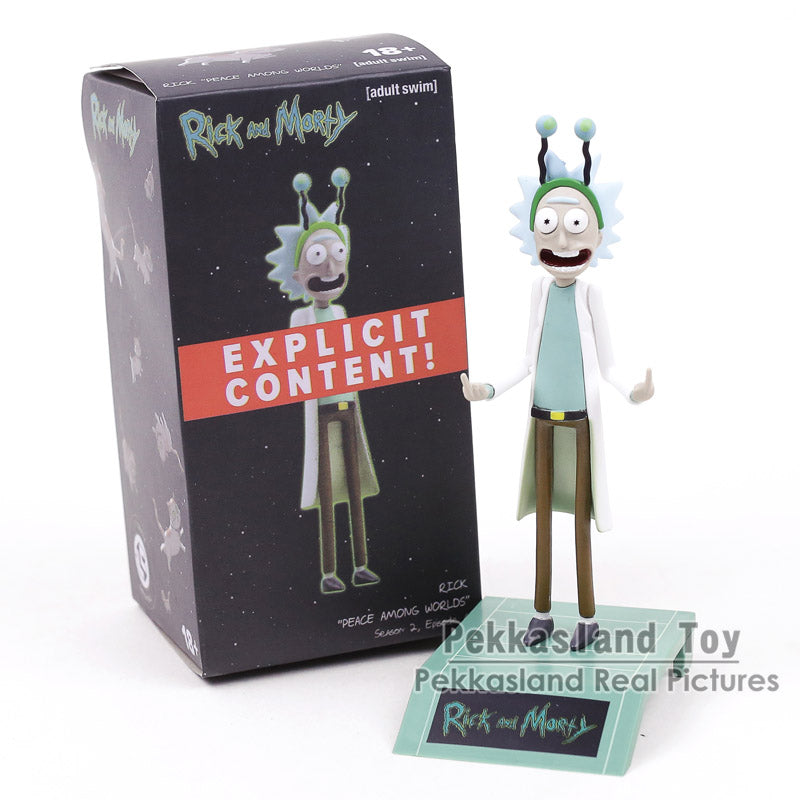 High Quality 14cm Rick and Morty - Rick Middle Finger Doll Vinyl Action Figure Collectible Model Toy Hot