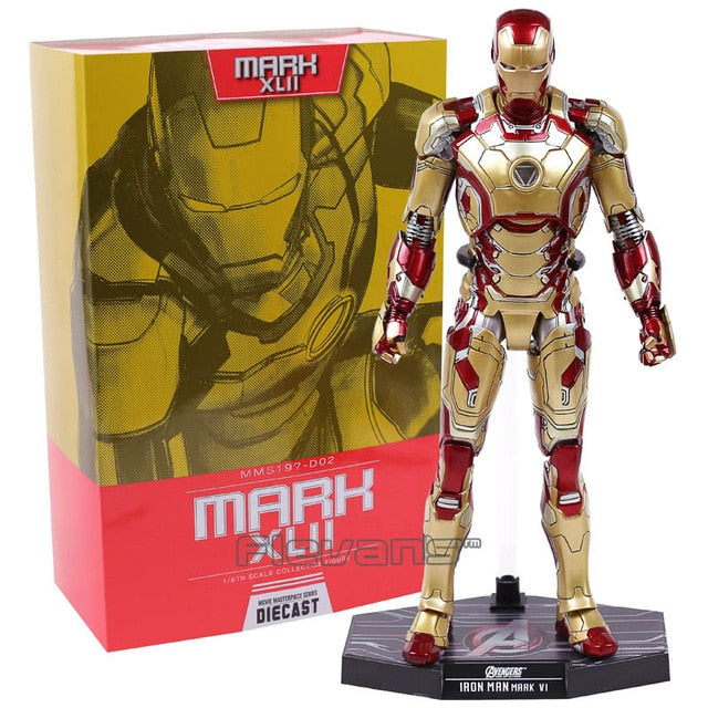 Hot Toys Avengers Iron Man Mark MK 43 with LED Light PVC Action Figure Collectible Model Toy