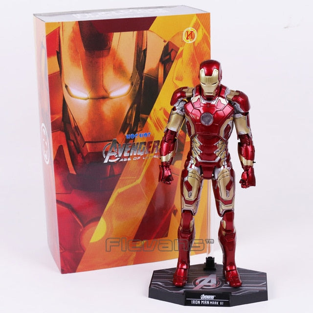 Hot Toys Avengers Iron Man Mark MK 43 with LED Light PVC Action Figure Collectible Model Toy