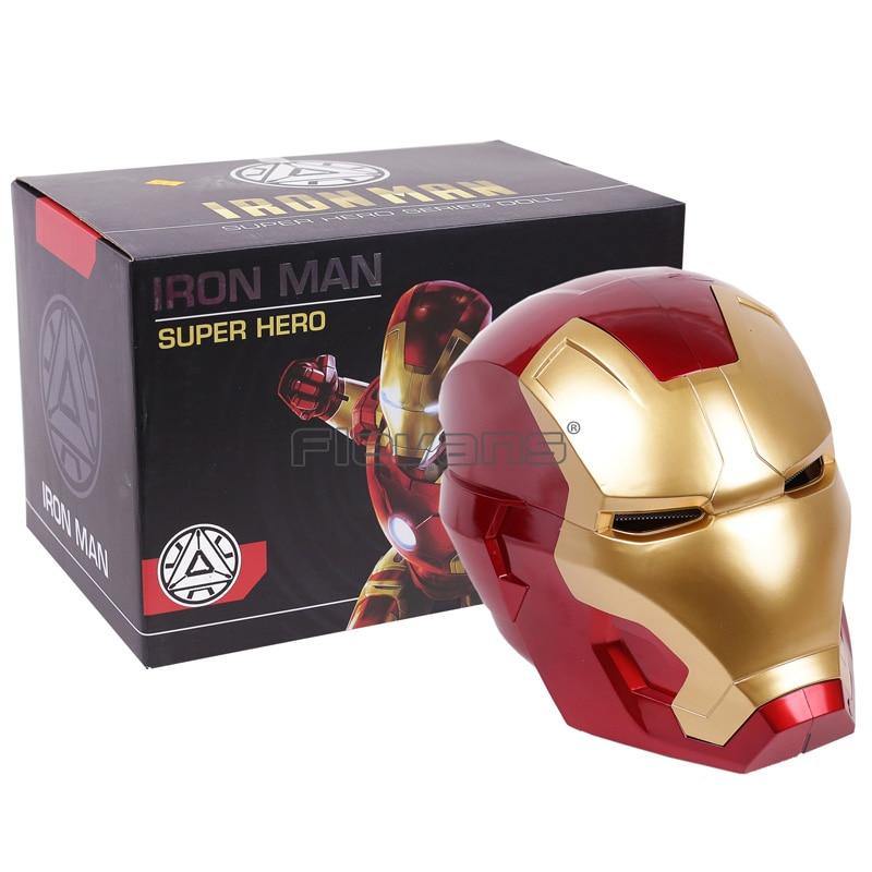 Iron Man Adult Motorcycle Helmet Cosplay Mask Touch Sensing Mask with LED Light Collectible Model Toy 1:1 High Quality