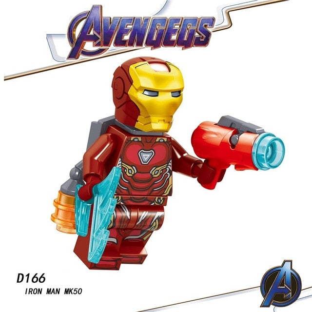 Legoed Avengers Endgame Marvel Iron Man Thanos Infinity Gauntlet Action Figures Playmobil Building Blocks Model Children Toys