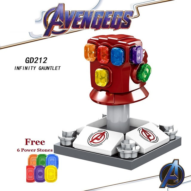 Legoed Avengers Endgame Marvel Iron Man Thanos Infinity Gauntlet Action Figures Playmobil Building Blocks Model Children Toys