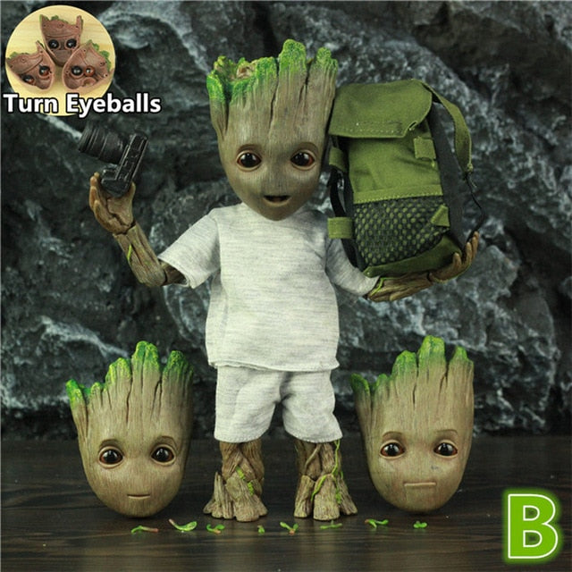 Life Size 1:1 Marvel Tree Man 25CM Action Figure Guardians of The Galaxy Avengers Cute Baby Young BJD KO's HT Hot Toys Legends