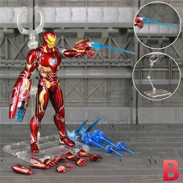 Marvel Endgame Thanos Iron Man MK50 MK85 Mark 85 6" Action Figure Tesseract MCU Stones Avengers Infinity War KO's SHF Toys Doll