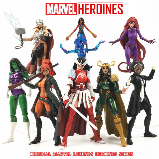 Marvel Legends Heroines 6" Action Figure Ms Marvel SIF Dark Phoneix Magik Medusa ELSA Monica Lady Thor Loki Hulk TRU Collectible