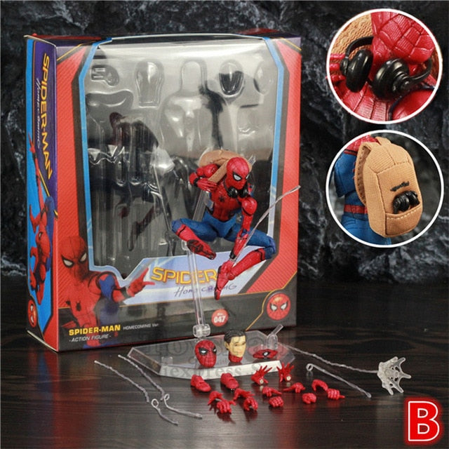 Marvel Spider Man Tom Holland 6" Action Figure Homecoming Ver Spiderman Legends Far From Home KO's Mafex 047 Medicom Toys Doll