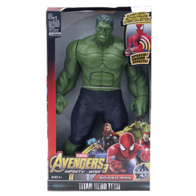 Marvel Super Heroes Avengers Thanos Black Panther Captain America Thor Iron Man Spiderman Hulkbuster Hulk Action Figure 12" 30cm