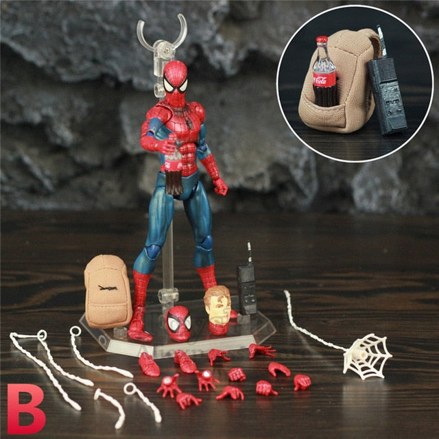 Marvel The Amazing Spider-Man 6" Action Figure KO's Mafex 075 Comic Ver. Peter Benjamin Parker Spider Man Legends Spiderman Toys