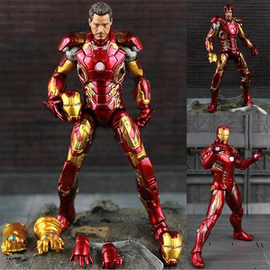 New Hot TheAvengers IronMan Action Figure Model 18-20cm MK42 MK43 Iron Man Doll PVC ACGN figure Toy Brinquedos Anime kids Toys
