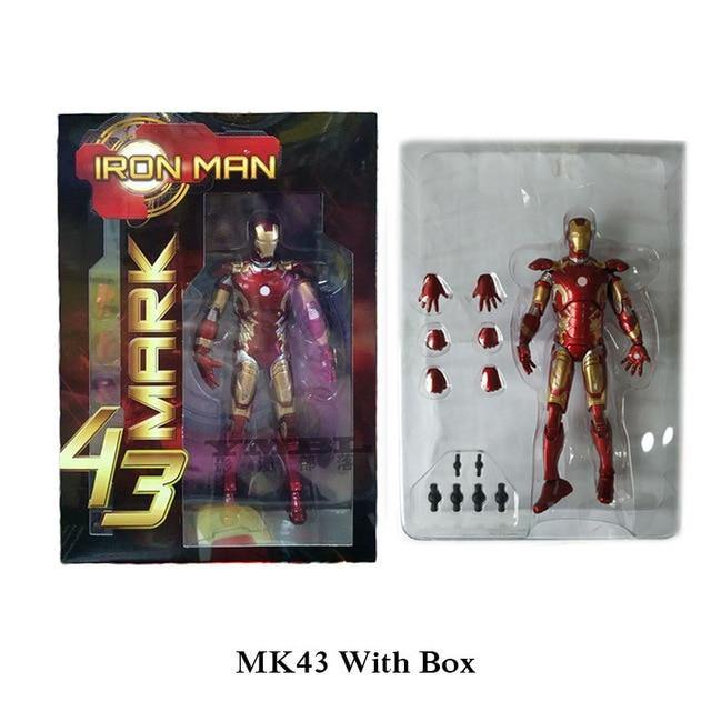 New Hot TheAvengers IronMan Action Figure Model 18-20cm MK42 MK43 Iron Man Doll PVC ACGN figure Toy Brinquedos Anime kids Toys