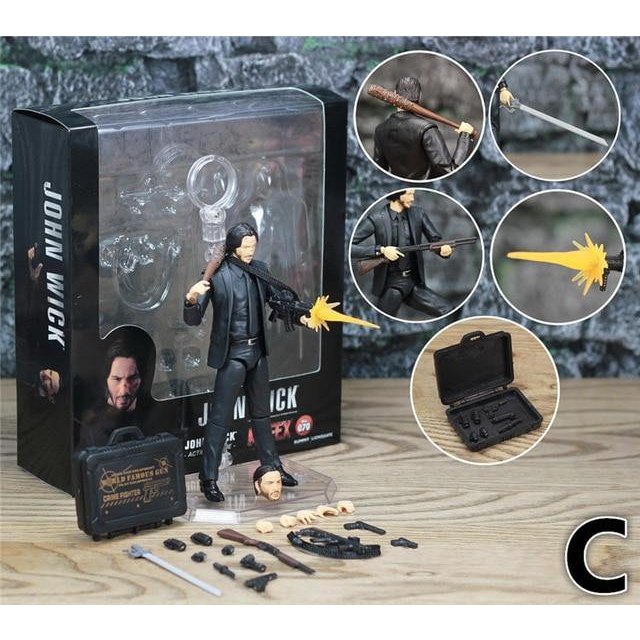 NEW Movie John Wick Keanu Reeves 1/12 1:12 6" Action Figure KO's Mafex NO.070 Toys Doll