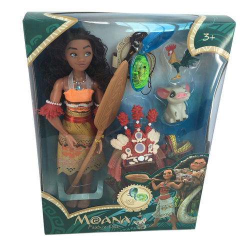New Movie Moana Waialiki Maui Heihei Dolls Model With Music Action Figures Kids Lover Christmas Gift Children Toys High Quality