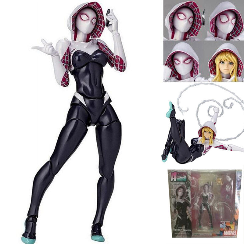 Revoltech Yamaguchi Spider Gwen Stacy Action Figure Collection Model Toy Gift