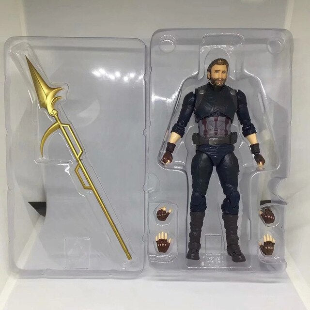 SHF Avengers Endgame 4 Infinity War Thor Hawkeye Black Widow Thanos Iron PVC Action Figure Collectible Model Toy