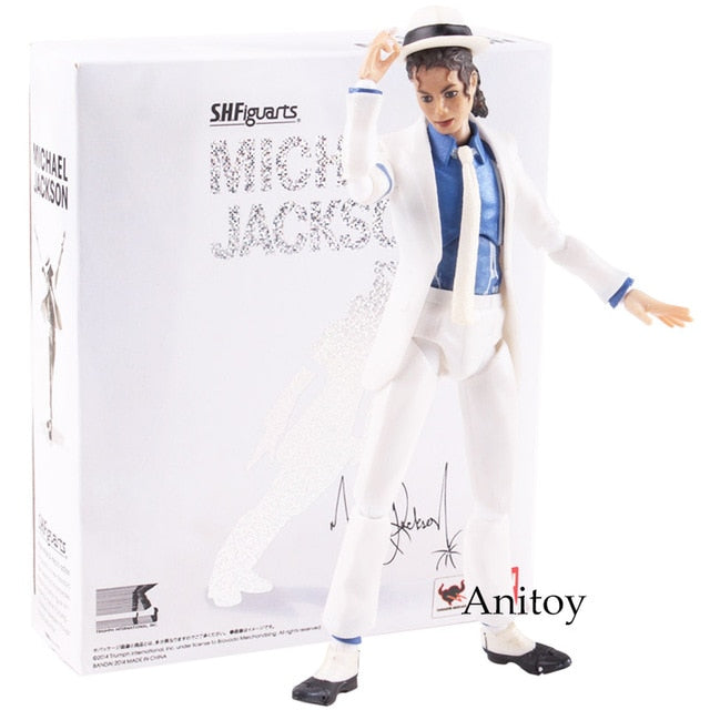 Singer Jackson Figure Smooth Criminal Anti-gravity Lean Michael Action Figure Figurine Doll Toy 15.5cm