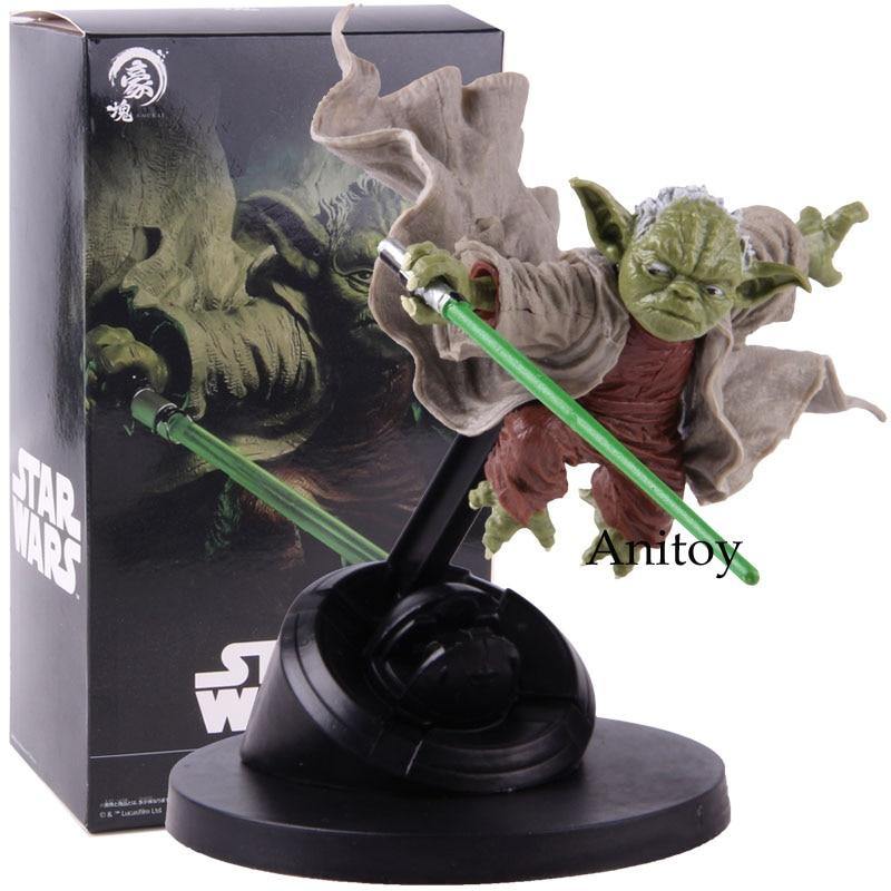 Star Wars Yoda Fighting Version PVC Master Yoda Action Figure Collectible Model Toy