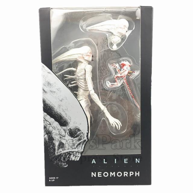 ToysPark Aliens 7" Scale Xenomorph Alien Action Figure Extendable Inner Mouth Covenant Moive Collectible 2017 NECA Alien Series